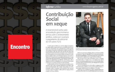 BCA na Revista Encontro: Contribuição Social em xeque